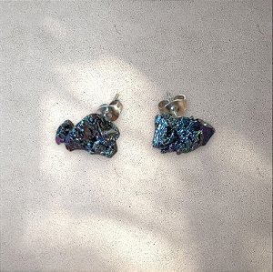 Brinco em Aço Inox Prata com Silício Cristal Arco-Íris – Energia, Proteção e Transformação