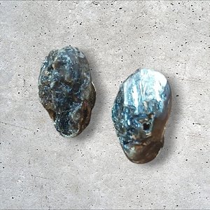 Brinco Prata em Aço Inox com Mica de Turmalina Negra – Proteção e Aterramento