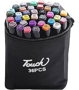 Marcadores Touch Ponta Dupla de 36 Cores