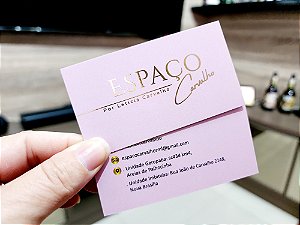 Cartão de Visita com Hot Stamping - Canto Reto