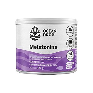 Melatonina 30 Gomas Morango Ocean Drop