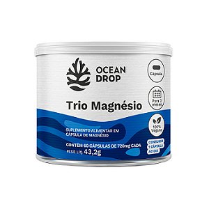 Trio Magnésio 60 Cápsulas Ocean Drop