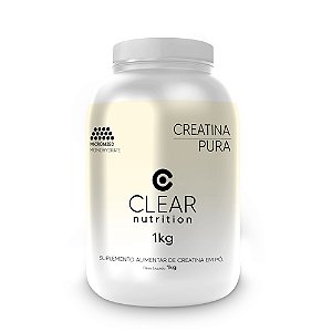 Creatina Pura Sem Sabor Pote 1Kg Clear Nutrition