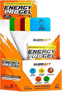 Energy Pro Gel 10 sachês de 30g - Sudract Nutrition Sabores DIversos