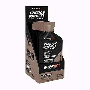 Energy Pro Gel Black - Sudract Com Taurina e Cafeína 10 sachês cafe expresso
