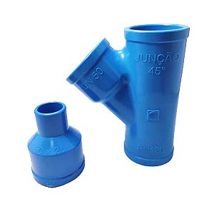 Junções 45º 50mm Soldável Injetável Pn 125 + Red 25mm 1 Unid