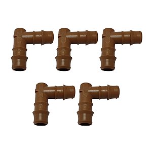 Conector Cotovelo Dentado 16/17mm Kit 5 unidades