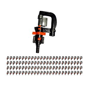 Microaspersor Aq210 Laranja 76 L/h 100 Unidades Irrigação