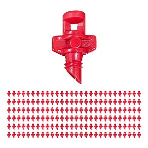Microaspersor Estático De 360° Jati 100 Lh 100 Unid Vermelho