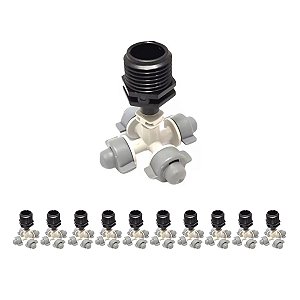 Nebulizador Coolnet 4 Saída 7,5lh Base 1/2 kit 10 unidades