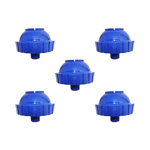 Aspersor Vulcão Cabeça Rosca Externa 1/2 Azul 5 unidades