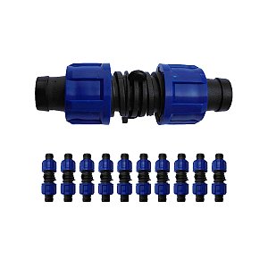 União 16mm porca fita 10 unidades irrigação