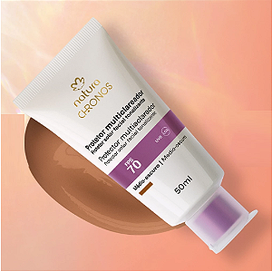 Protetor solar facial Clareador de manchas Fps 70 Natura Chronos Derma  - 50ml