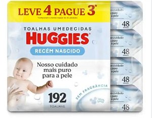 Toalhas umedecidas Huggies RECÉM-NASCIDO - 192 toalhas