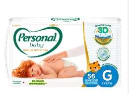 Fralda Personal Baby G - 56 UND