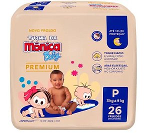 Fralda Turma da Mônica Baby P - 26 UND