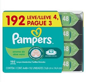 Toalhas umedecidas Pampers - 192 toalhas