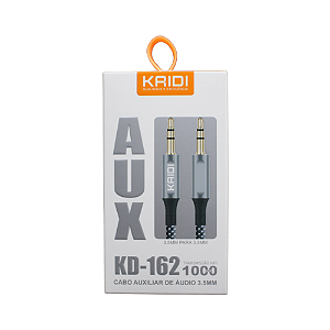 Cabo Auxiliar de Áudio 3.5mm p/ 3.5mm 1m (KD162)
