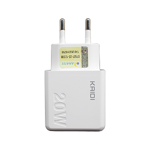 Carregador AC Adaptável 2 Entradas c/ Cabo USB p/ Lightning (KD670C)