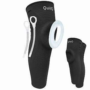 Joelheira Caneleira Longa Compressão Silicone Espiral Metal