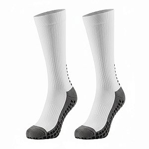 Meião Socks Antiderrapante Futebol Contra Torções Branca