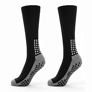 Meião Socks Antiderrapante Futebol Contra Torções Preta