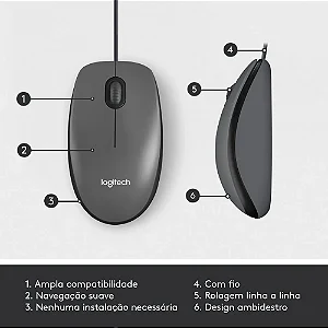 Mouse Logitech M100 Preto 910-001601