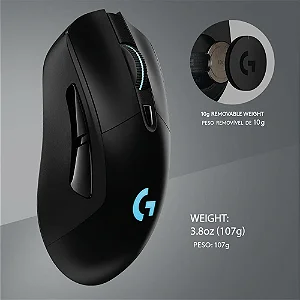 Mouse Gamer Logitech G703 RGB 16000Dpi s/fio Preto 910-005639