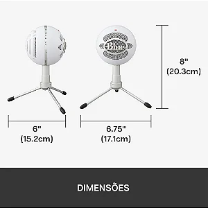 Microfone Condensador Logitech USB Blue Snowball iCE - Branco 988-000070