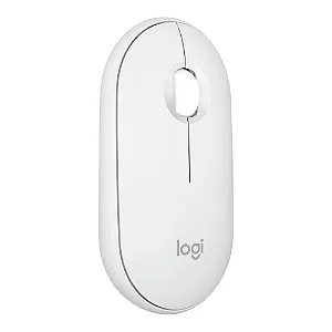 Mouse Sem Fio Logitech Pebble 2 M350s Bluetooth Branco 1000 DPI - 910-007047