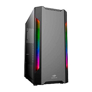 Gabinete Gamer C3 Tech Mid Tower, RGB, Lateral em Vidro - MT-G680S