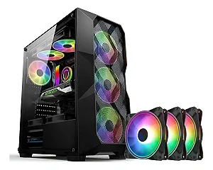 Gabinete Gamer C3 Tech Mid Tower, RGB com FAN Lateral Vidro MT-G6