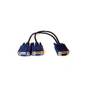 Adaptador Y VGA 01Macho x 02 Femeas (1M X 2F)