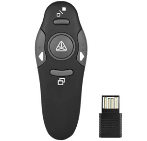 Apresentador Ponteiro Sem Fio Usb Rf Controle Remoto Preto