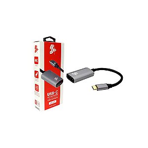 Cabo Conversor USB-C para Displayport Fêmea 10cm  Alumi. 5+ - 018-7456