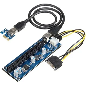 Cabo Riser PCI to 16X, Mini PCI-E 60CM, USB cable U34 - VER006C
