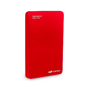Case p/ HD e SSD 2.5" USB 2.0, Vermelho C3 Tech - CH-200RD