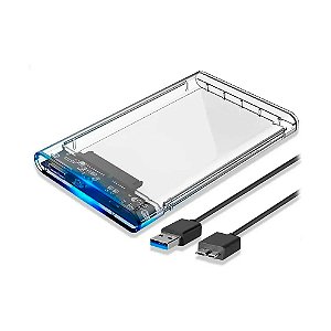 Case p/ HD e SSD 2.5'' USB 2.0 Transparente  - FY-785