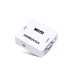 Conversor HDMI Para VGA com Audio  1080p - HDMI2VGA