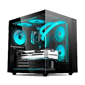 Gabinete Gamer C3 Tech Aquarius Lateral em Vidro S/ Fonte MT-G920BK