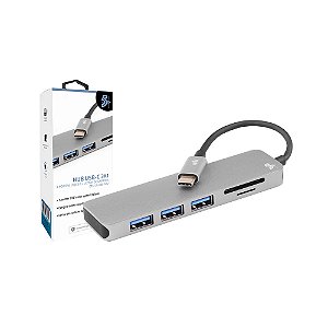 Hub USB C 5x1 USB 3.0 e Leitor de Cartões SD/Micro SD 5+