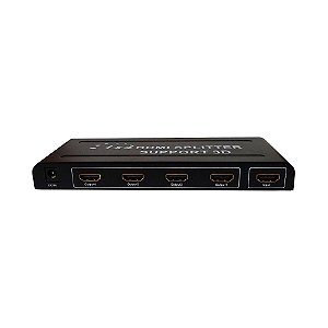 Splitter Divisor Hdmi 1 Entrada X 4 Saídas Full HD V1.4B 3D 4k 3840p