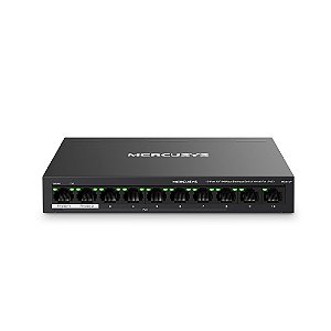 Switch Mercusys 10pt de Mesa 10/100Mbps com 8 portas PoE+ - MS110P