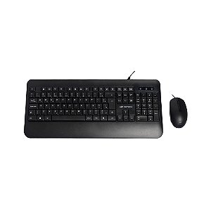 Teclado e Mouse Com Fio C3Tech USB Preto - KT-200BK