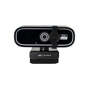 Webcam C3 Tech QHD 2K USB Preto - WB-200BK Com Microfone