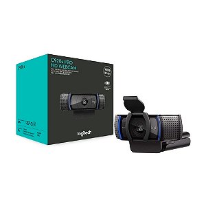 Webcam Logitech C920S Pro Full HD1080p Áudio Estéreo com Microfones Dp