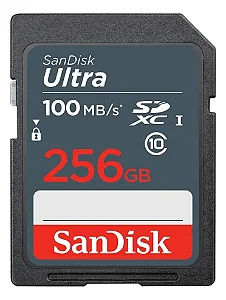 CARTAO MEMORIA SD 256GB SANDISK  ULTRA 100MB/S
