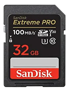 CARTAO MEMORIA SD 32GB EXTREME PRO SANDISK 100MBS 4K P/ CÂMERAS & FILMADORAS