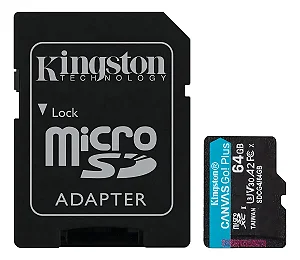 CARTAO MEM MICROSD 64GB KINGSTON GO PLUS