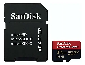 CARTAO MEM MICROSD EXTREME PRO 32GB SANDISK 200MBS 4K SDSQXCG-32G-GN6MA